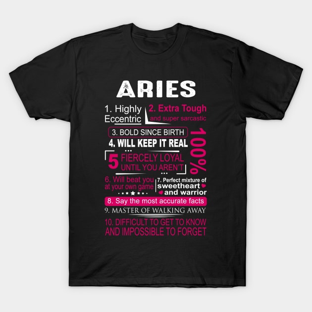 ARIES ZODIAC T-Shirt by BTTEES